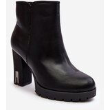 Kesi Women's high-heeled ankle boots with zipper, black rasode | shoptok.hr