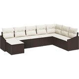  Sjedeća garnitura za vrt 8 kom. Smeđa i krem poliratan 288,5 x 123,5 x 85 cm | shoptok.hr
