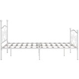 vidaXL Okvir za krevet s podnicama bijeli metalni 160 x 200 cm | shoptok.hr