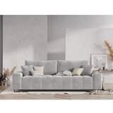Cosmopolitan Design Svijetlo siva baršunasti sklopiva/s prostorom za odlaganje sofa 250 cm Wicklow – | shoptok.hr