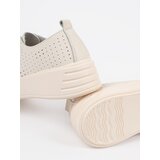 Sergio Leone Leather openwork shoes by light beige | ePonuda.com