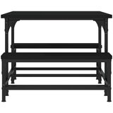 vidaXL klubska mizica črna 100x50,5x40 cm inženirski les | Shoptok.si