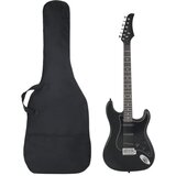 vidaXL Električna gitara za početnike s torbom crna 4/4 39 " u