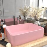 vidaXL Razkošen umivalnik mat roza 41x30x12 cm keramičen | Shoptok.si