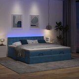  Okvir kreveta s madracima tamnoplavi 160x200cm baršunasti | shoptok.hr