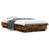  Okvir za krevet s LED svjetlima dimljena boja hrasta 100x200 cm | shoptok.hr