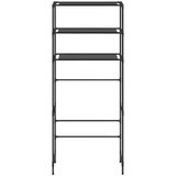  Stalak za pohranu iznad perilice 3 razine crni 69 x 28 x 169 cm | shoptok.hr