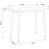  110 x 55 x 75 cm Čvrsto drvo akacije Prirodna i crna Pravokutni - Prirodna i crna 110 x 55 x 75 cm Živi rub | shoptok.hr