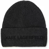 Karl Lagerfeld Otroška bombažna kapa siva barva