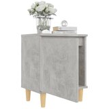  Noćni ormarići s drvenim nogama 2 kom boja betona 40x30x50 cm | Eponuda.com