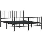  Metalni okvir kreveta uzglavlje i podnožje crni 150x200 cm | Eponuda.com