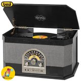 Trevi TT 1040 BT Gramofon s tehnologijo Bluetooth, USB, AUX-IN, AM/FM, črn, (20537773) | Shoptok.si