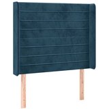  Uzglavlje s ušima tamnoplavo 83x16x118/128 cm baršunasto | shoptok.hr