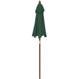  Vrtni suncobran s drvenim stupom zeleni 196 x 231 cm | shoptok.hr