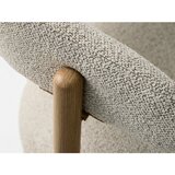 Unique Furniture Kremno bel/v naravni barvi oblazinjen jedilni stol z nasloni za roke Frances &amp;ndash; Slike