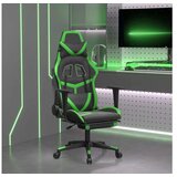  Gaming stol z oporo za noge črno in zeleno umetno usnje | Shoptok.si