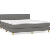  Okvir kreveta s oprugama i madrac svjetlosivi 180x200cm tkanina | shoptok.hr