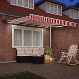  Skrovita tenda Crvena i bijela 350 x 250 cm Tkanina i čelik | Eponuda.ba