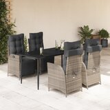 vidaXL 5-dijelni vrtni blagovaonski set sivi od poliratana | shoptok.hr