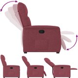  Naslonjač od tkanine crvena boja vina | shoptok.hr