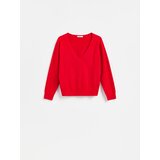 Reserved Džemper s visokim udjelom viskoze - crvena | shoptok.hr