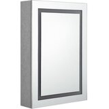  LED kupaonski ormarić s ogledalom boja betona 50 x 14 x 60 cm | Eponuda.com