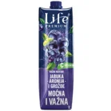 life premium voćni nektar jabuka, aronija i grožđe sok 1L tetra brik