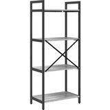 vidaXL Knjižna polica Siva Sonoma 56 x 34 x 133,5 cm Konstruiran les | Shoptok.si
