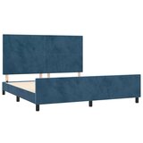  Za krevet s uzglavljem tamnoplavi 160x200 cm baršunasti | shoptok.hr