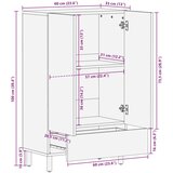  Kuhinjski ormarić s ladicama Finš bijelog pranja 60 x 33 5 x 100 cm | shoptok.hr