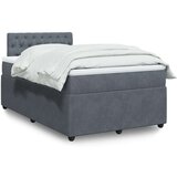 vidaXL Krevet box spring s madracem tamnosivi 120 x 190 cm baršun | shoptok.hr