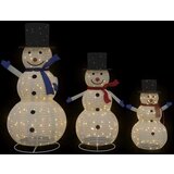 vidaXL Družina snežakov za božič 3 pcs Toplo bela 81 x 60 x 125 cm | Shoptok.si