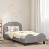  Otroški posteljni okvir z vznožjem Svetlo siva 90 x 200 cm, (5000104729) | Shoptok.si