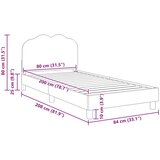  Otroški posteljni okvir z vznožjem Svetlo siva 80 x 200 cm, (5000104719) | Shoptok.si