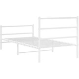 Metalni okvir kreveta s uzglavljem i podnožjem bijeli 100x200cm | shoptok.hr