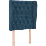  Vzglavje z ušesi temno modro 83x23x118/128 cm žamet, (20793530) | Shoptok.si