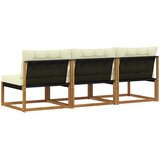 3 Komad Srednja sofa za van Čvrsto drvo akacije i Textilene | shoptok.hr
