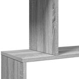 vidaXL Pregrada s knjižno omaro 4-nadstropna siva sonoma 70x24x129 cm | Shoptok.si