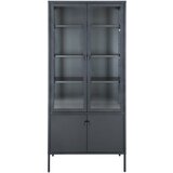House Nordic Crna metalna vitrina 80x180 cm Brisbane – Cijene