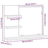  Kupaonsko ogledalo boja hrasta 60x10,5x45 cm konstruirano drvo | shoptok.hr