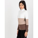 RUE PARIS Blouse-RV-BZ-8465.36X-white-brown | Shoptok.si