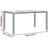  5-dijelni vrtni bistro set od poliratana s jastucima smeđi | shoptok.hr
