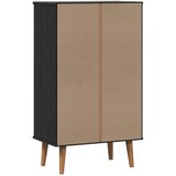  Ormar za cipele MOLDE 59,5 x 35 x 103 cm Masivna borovina Crna | shoptok.hr
