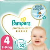 Pampers plenice premium care, vel. 4, za 9–14 kg, 52 kosov Cene