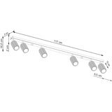 Nice Lamps Ciglasta stropna svjetiljka 6,5x117 cm Gleam – | shoptok.hr