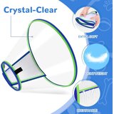 ICOYEA zaščitni ovratnik za pse, prozoren plastični ovratnik – modra, velikost 6 | Shoptok.si
