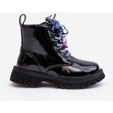 Kesi Children's patented insulated boots with embellishment, black Bunnyjoy Cene