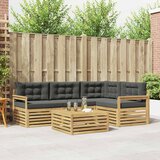  Set vanjskih sofa 6 kom. Bijela i antracit Poliester | shoptok.hr