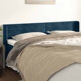  Uzglavlje s ušima tamnoplavo 203x16x78/88 cm baršunasto | Eponuda.com