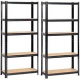 AKORD 2x METAL SHELF 70x30x154 ČRNA, (21703440) | Shoptok.si